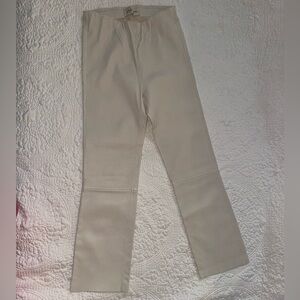 By Marlene Birger White Leather Pants